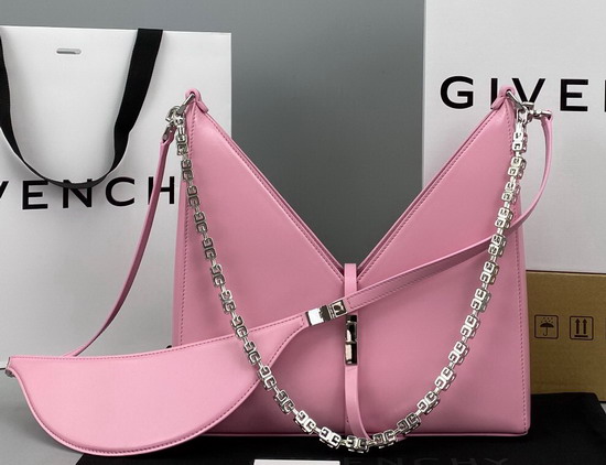 Givenchy Small Cut Out Bag in Box Leather with Chain Pink Replica