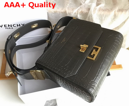 Givenchy Small Eden Bag in Storm Gray Crocodile Effect Leather Replica
