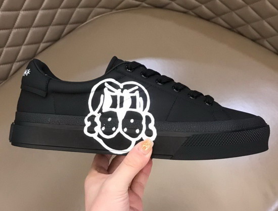 Givenchy Sneakers City Sport in Leather with Tag Effect Dog Print Black Replica