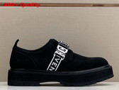 Givenchy Squared Derbies in Black Suede Leather with Givenchy Strap and 4G Buckle Replica