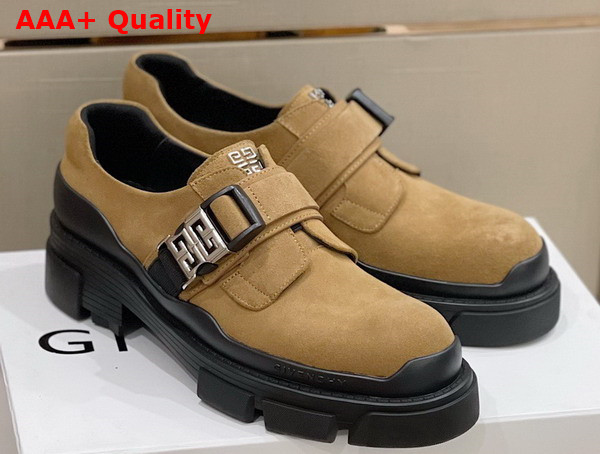 Givenchy Terra Derbies in Light Brown Suede Leather Replica