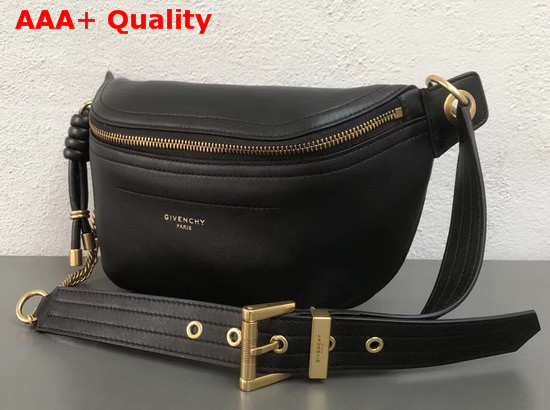 Givenchy Whip Chained Belt Bag in Black Smooth Leather Replica