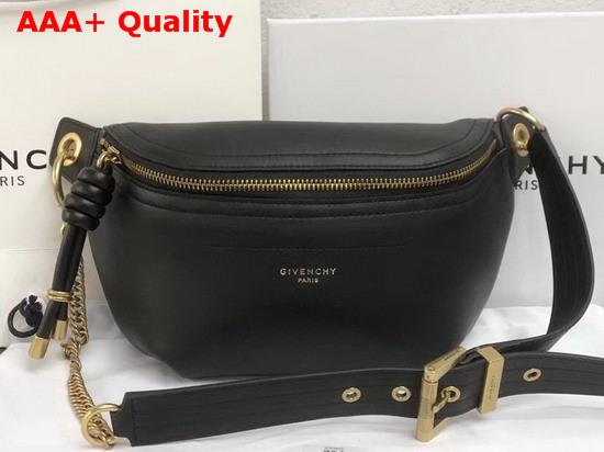 Givenchy Whip Chained Belt Bag in Black Smooth Leather Replica