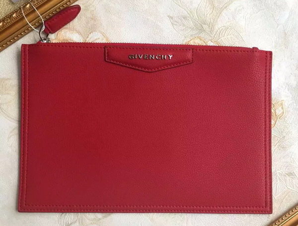 Givenchy Zipped Pouch In Red Leather for Sale