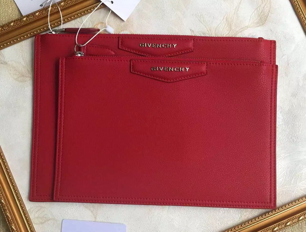 Givenchy Zipped Pouch In Red Leather for Sale