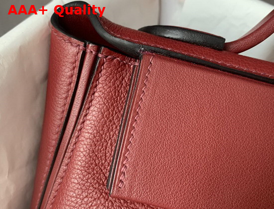 Hermes 24 24 Mini Bag Bordeaux Togo and Swift Calfskin Replica