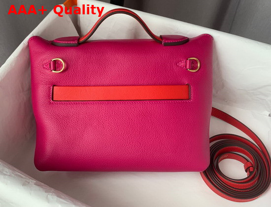 Hermes 24 24 Mini Bag Rose Togo and Swift Calfskin Replica