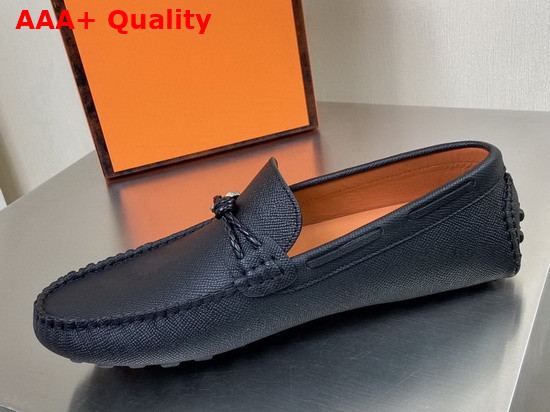 Hermes Alessandro Loafer in Black Epsom Calfskin Replica