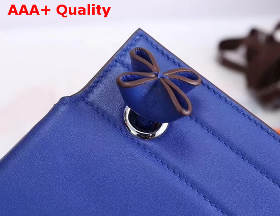 Hermes Aline Mini Bag in Blue Lambskin and Swift Calfskin Replica
