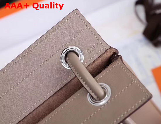 Hermes Aline Mini Bag in Light Grey Lambskin and Swift Calfskin Replica
