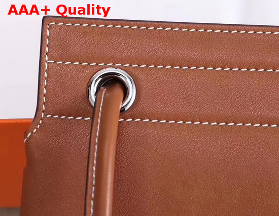 Hermes Aline Mini Bag in Tan Lambskin and Swift Calfskin Replica