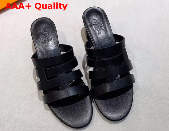 Hermes Amica Sandal Noir Calfskin Replica