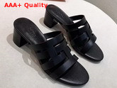 Hermes Amica Sandal Noir Calfskin Replica