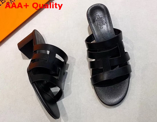 Hermes Amica Sandal Noir Calfskin Replica