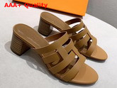 Hermes Amica Sandal Tan Calfskin Replica