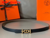 Hermes Ancre Belt Buckle Reversible Leather Strap 13mm Swift and Epsom Calfskin Noir and Etoupe Replica