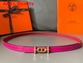 Hermes Ancre Belt Buckle Reversible Leather Strap 13mm Swift and Epsom Calfskin Rose and Red Replica