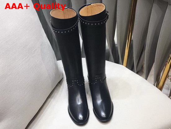 Hermes Bardigiano Boot in Box Calfskin Noir Replica