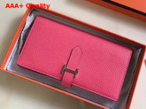 Hermes Bearn Wallet Hot Pink Togo Leather Replica