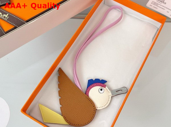 Hermes Birdy Charm in Epsom Calfskin Swift Calfskin Mysore Goatskin Milo Lambskin Replica