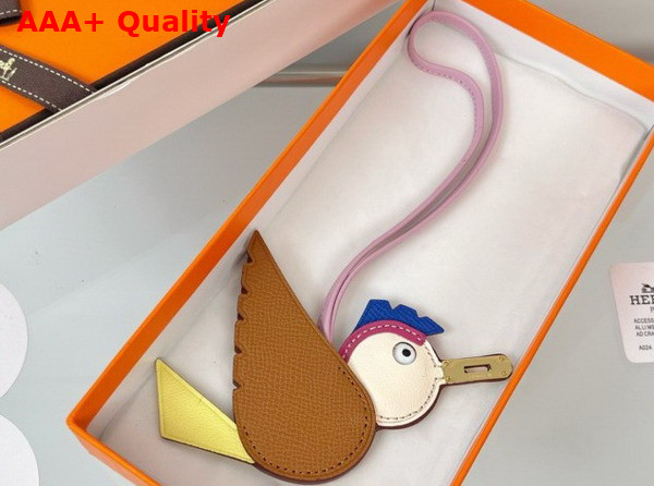 Hermes Birdy Charm in Epsom Calfskin Swift Calfskin Mysore Goatskin Milo Lambskin Replica