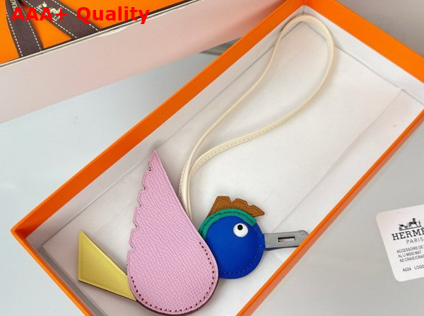 Hermes Birdy Charm in Epsom Calfskin Swift Calfskin Mysore Goatskin Milo Lambskin Replica