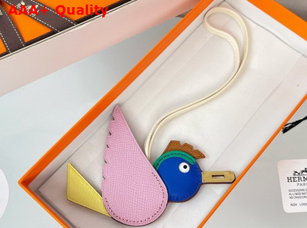 Hermes Birdy Charm in Epsom Calfskin Swift Calfskin Mysore Goatskin Milo Lambskin Replica