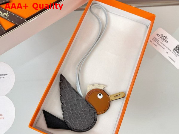 Hermes Birdy Charm in Epsom Calfskin Swift Calfskin Mysore Goatskin Milo Lambskin Replica