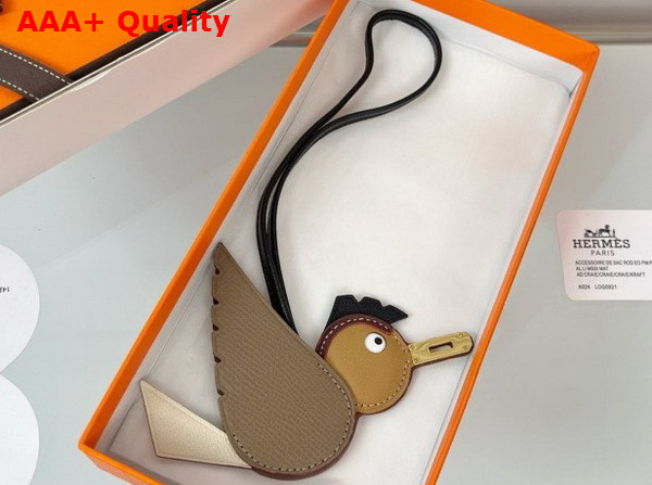 Hermes Birdy Charm in Epsom Calfskin Swift Calfskin Mysore Goatskin Milo Lambskin Replica