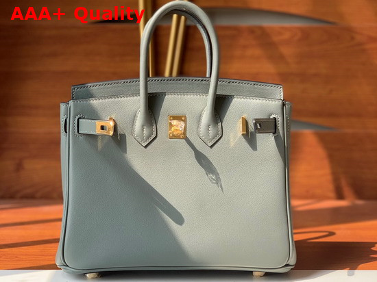 Hermes Birkin 25 Almond Green Swift Calfskin Hand Stitching Replica