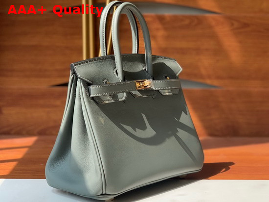 Hermes Birkin 25 Almond Green Swift Calfskin Hand Stitching Replica