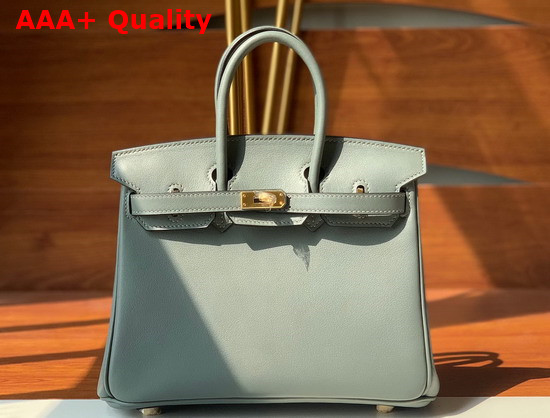 Hermes Birkin 25 Almond Green Swift Calfskin Hand Stitching Replica