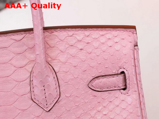 Hermes Birkin 25 Bag Pink Python Replica