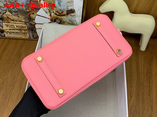 Hermes Birkin 25 Bag in Rose Confetti Togo Leather and Alligator Leather Replica