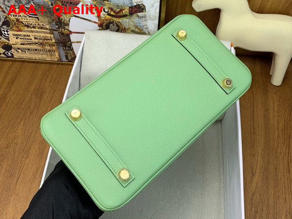 Hermes Birkin 25 Bag in Vert Criquet Togo Leather and Alligator Leather Replica