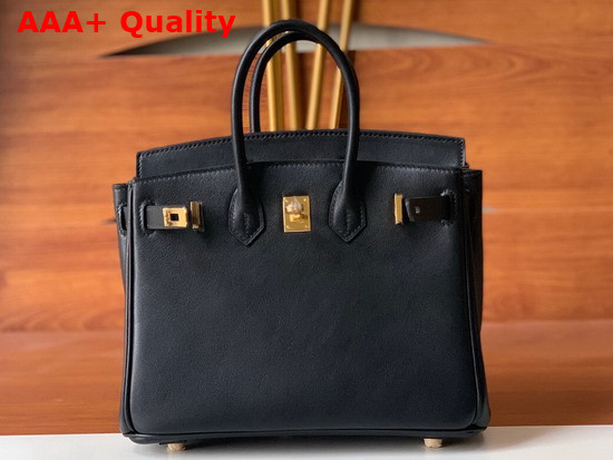 Hermes Birkin 25 Black Swift Calfskin Replica