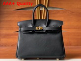 Hermes Birkin 25 Black Swift Calfskin Replica