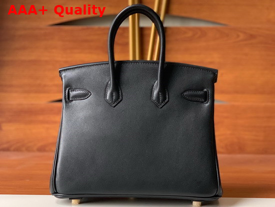 Hermes Birkin 25 Black Swift Calfskin Replica