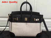 Hermes Birkin 25 Canvas and Leather Replica
