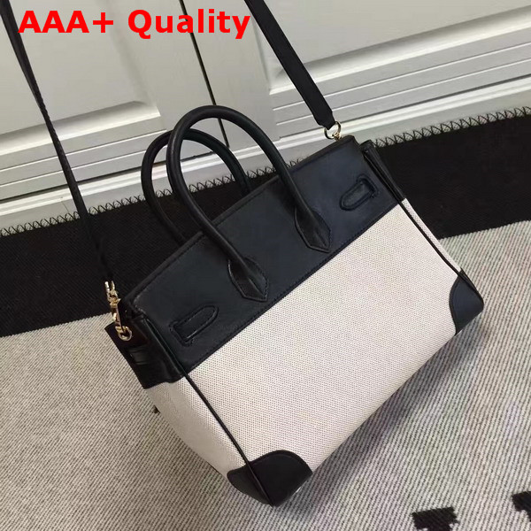 Hermes Birkin 25 Canvas and Leather Replica