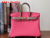 Hermes Birkin 25 Contrast Color Togo Calfskin Pink and Gray Hand Stitching Replica