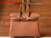 Hermes Birkin 25 Gold Swift Calfskin Hand Stitching Replica