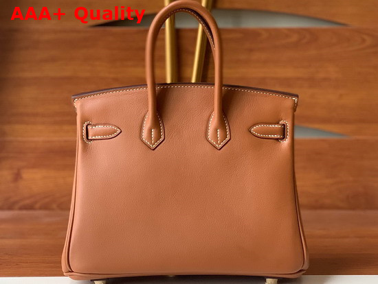 Hermes Birkin 25 Gold Swift Calfskin Hand Stitching Replica
