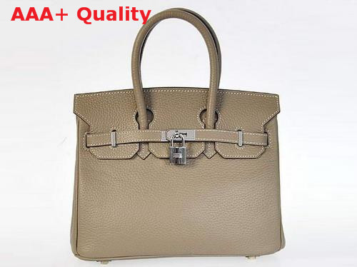 Hermes Birkin 25 In Grey Togo Leather Replica