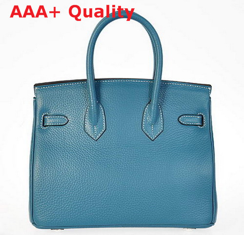 Hermes Birkin 25 in Blue with Silver Replica