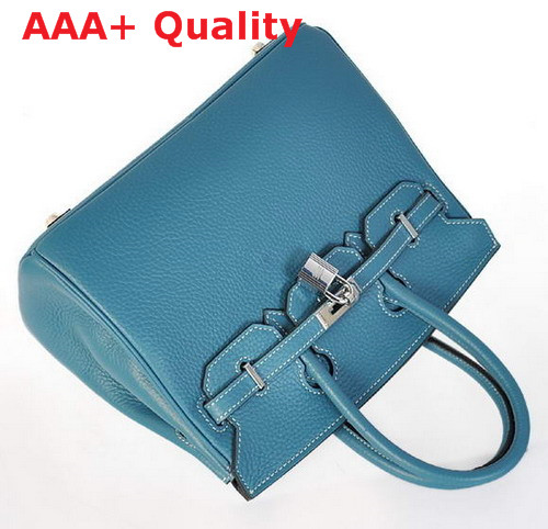 Hermes Birkin 25 in Blue with Silver Replica