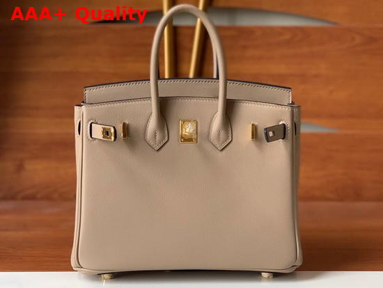 Hermes Birkin 25 Light Gray Swift Calfskin Hand Stitching Replica