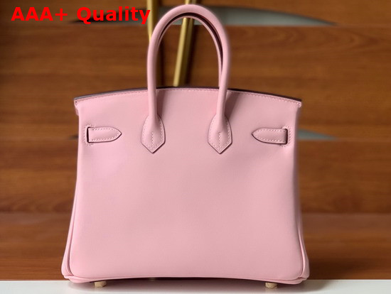Hermes Birkin 25 Light Pink Swift Calfskin Hand Stitching Replica
