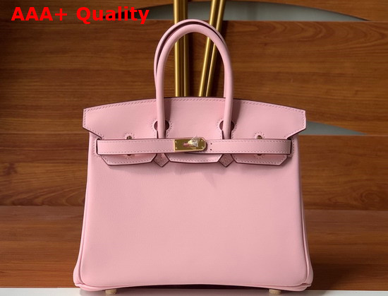 Hermes Birkin 25 Light Pink Swift Calfskin Hand Stitching Replica