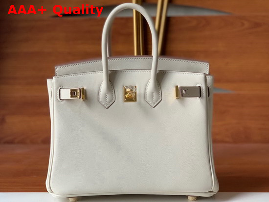 Hermes Birkin 25 Milk White Swift Calfskin Hand Stitching Replica